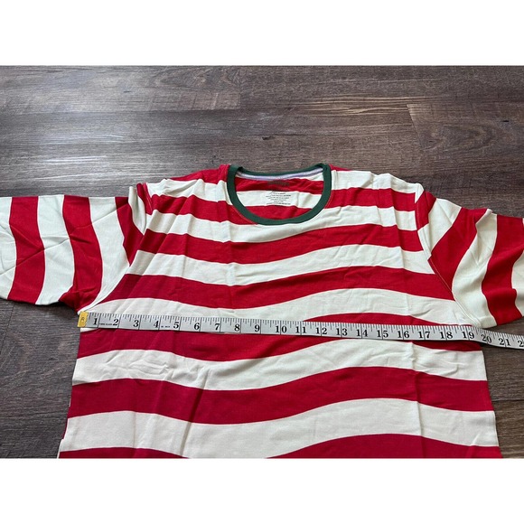 Jambys Mens Pajama Top Size Small Red and White Stripe Longsleeve O5 - Picture 6 of 7